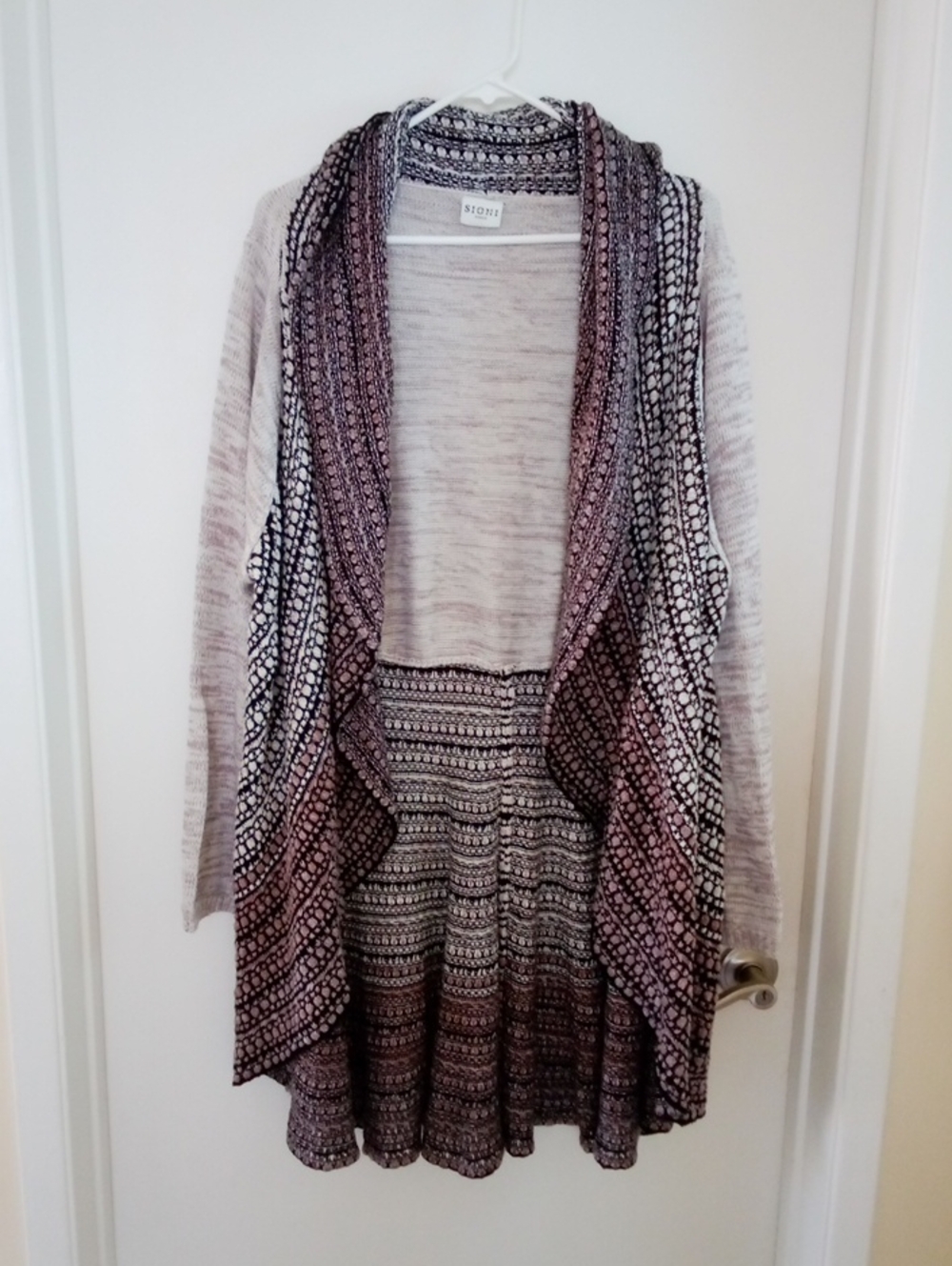 Sioni Draped Open-Front Cardigan